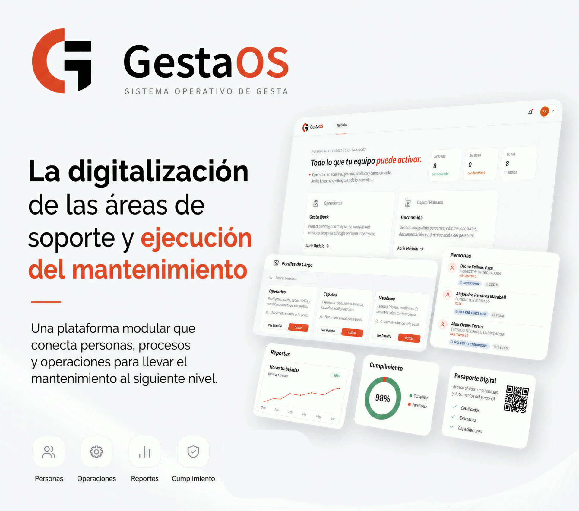 GestaOS — plataforma modular para la digitalización del mantenimiento minero
